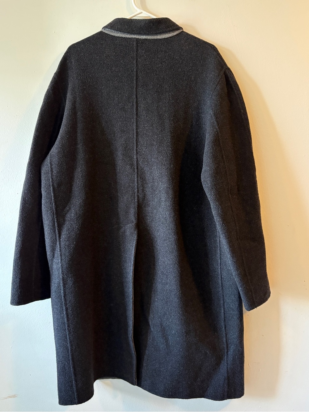Club Monaco Charcoal Gray Men's Wool Double Faced Single Breast Coat Size M Fall - Picture 3 of 11